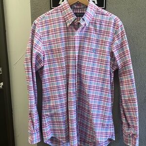 Quintessential Ralph Plaid Button-Down Oxford Cloth Shirt - Pink White &  Blue